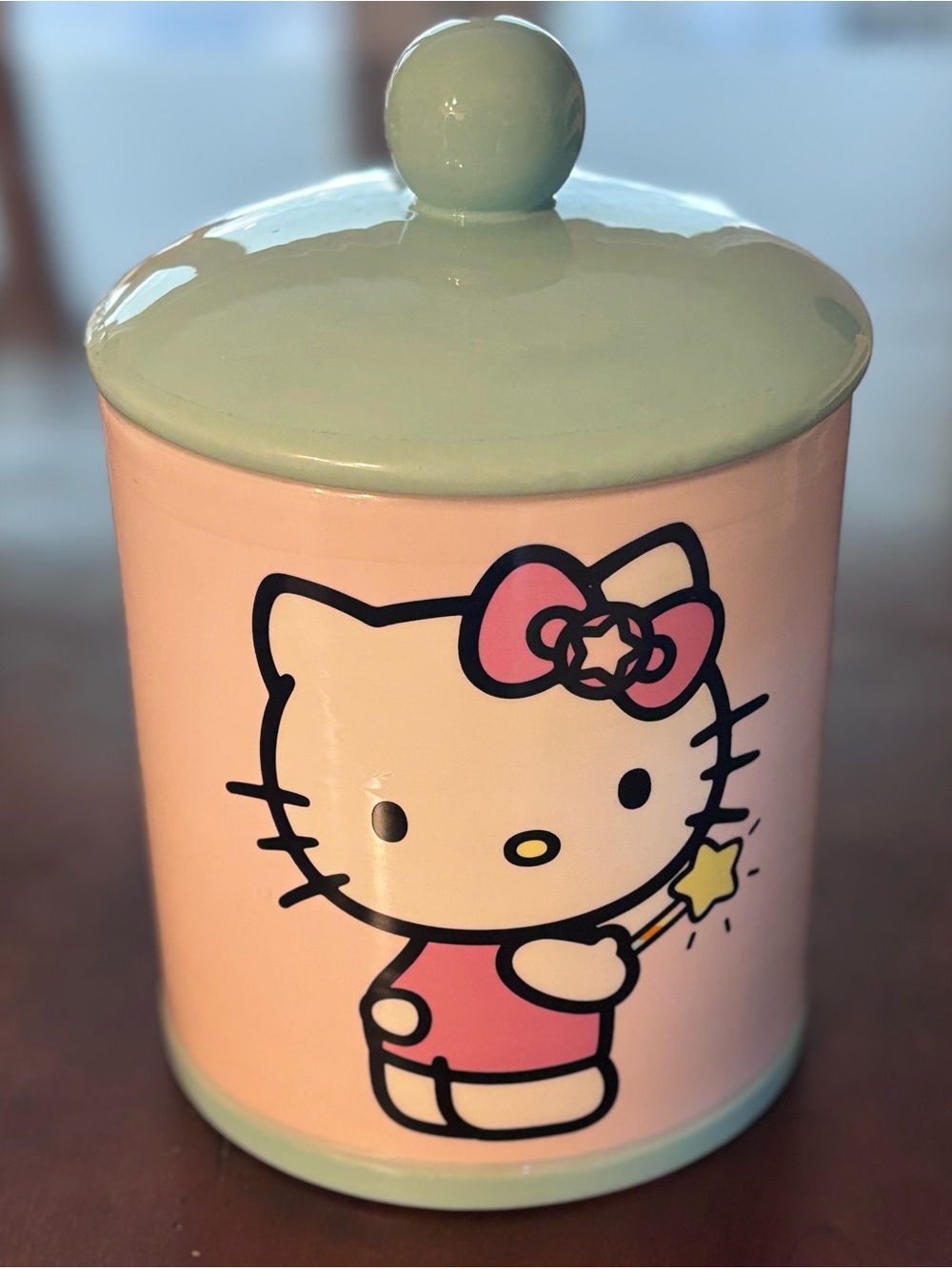 Sanrio Hello Kitty Ceramic Cookie Jar Canister w/ Lid